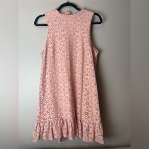Chelsea‎ & Violet Lace Cottagecore Chic Dress Sleeveless Lined Ruffle Bottom